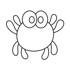 Hand drawn doodle halloween spider line icon.