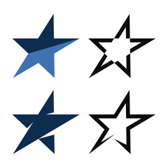 Obraz premium Set of modern abstrack star logo design. Premium Vector