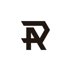 letter ar simple line geometric motion logo vector