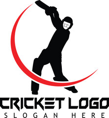 Cricket Logo Template Design 