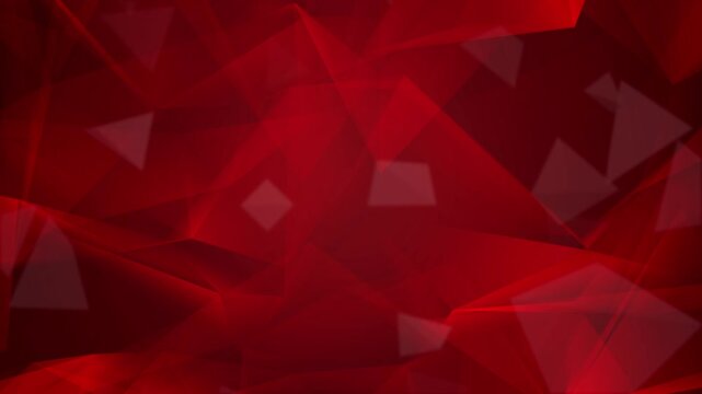 3D Glass Cube with Red background Golden color refraction effect With Glass, HD seamless looped video