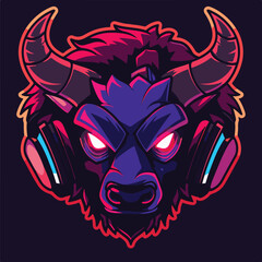 A animal mascot gaming logo 