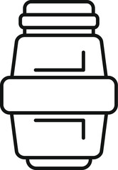 Line icon of a device used for cleaning and maintaining an air humidifier