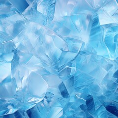 Obraz premium A studio photograph of blue ice cubes filling the frame, reflecting light with a smooth, shiny surface, evoking a sense of cold refreshment. Ideal for winter, cooling down, and refreshment themes.