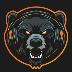 A animal mascot gaming logo 