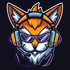 A animal mascot gaming logo 