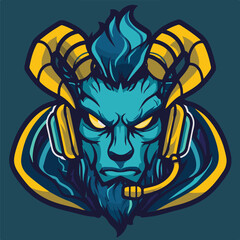 A animal mascot gaming logo 