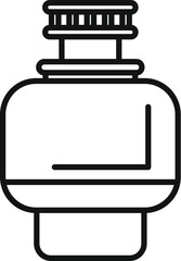 Line icon of a reusable water bottle, perfect for representing sustainability and hydration