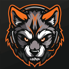A animal mascot gaming logo 
