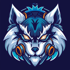 A animal mascot gaming logo 
