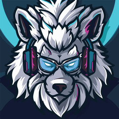 A animal mascot gaming logo 