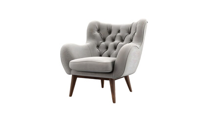 Fototapeta premium Modern armchair isolated on transparent background 