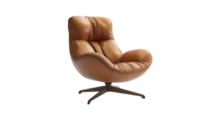 Modern armchair isolated on transparent background 