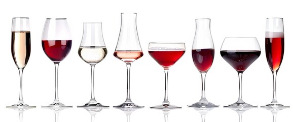 Fancy wine glasses for special drinks