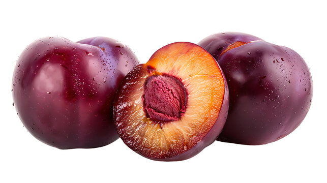 plum isolated on transparent background
