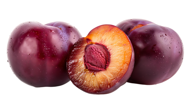 plum isolated on transparent background