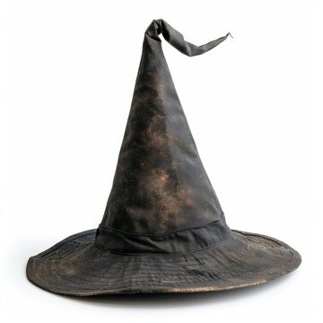 recommend clip art: Witch hat on solid white background, single object