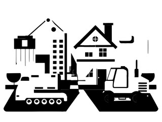 construction icons set
