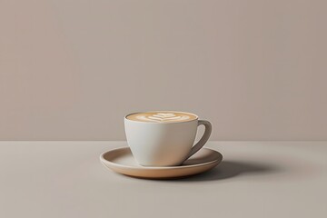 Obraz premium Beautiful Coffee Cup with Latte Art.