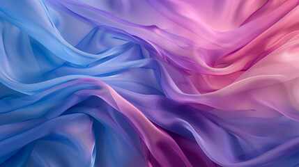 Fototapeta premium Abstract flowing fabric in blue and pink