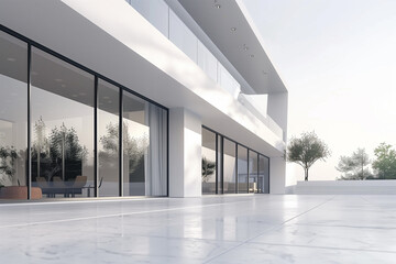 Obraz premium Modern Villa with Spacious Foreground Image