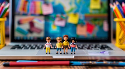 Students engaging in digital classroom activities via online courses, highlighting the modern approach to remote learning and e-learning for kids.