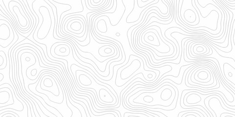 Vector white wave line geography landscape Topo contour map on white background. Geographic mountain relief diagram line wave carve pattern. Topographic world map contour lines map texture.