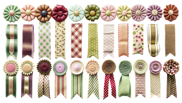 collection of different vintage ribbon set. Design elements for greeting cards, banners, invitations. Sketch. Ready for text