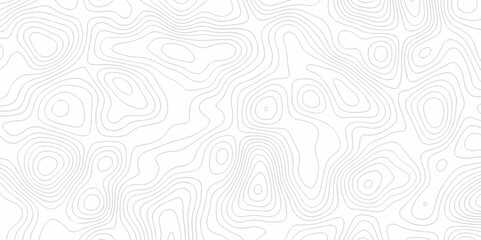 Topography wave line vector grid map. white wave line geography landscape Topo contour map on white background. Geographic mountain relief diagram line wave carve pattern. 