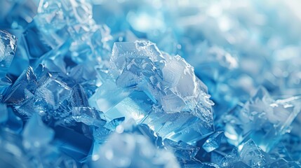 Abstract Ice Formations 3D background with abstract ice formations and cool color tones