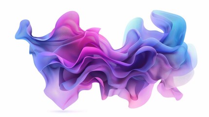 Vector fluid isolated abstract geometric purple and blue gradient shapes for modern website and graphic design on the white background