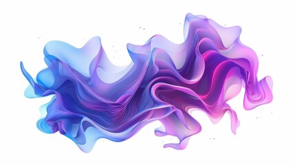Vector fluid isolated abstract geometric purple and blue gradient shapes for modern website and graphic design on the white background