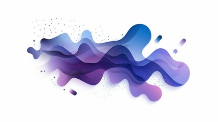 Obraz premium Vector fluid isolated abstract geometric shadow blue and deep violet gradient shapes for modern website and graphic design on the white background