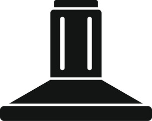 Modern kitchen exhaust hood removing steam icon in simple style isolated on white background