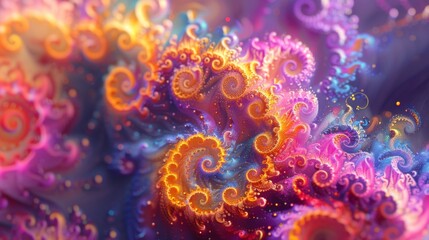 Psychedelic Swirls - Create a background with swirling psychedelic patterns and vibrant colors