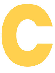 シンプルなアルファベットCのイラスト素材