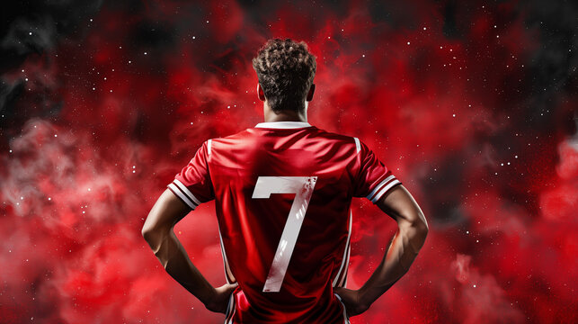 football back view shirt design with jersey number 7