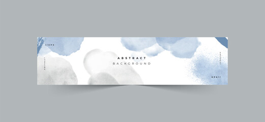 An abstract blue watercolor linkedin banner