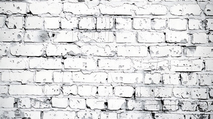 White grunge brick wall texture background