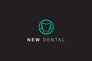 Modern and elegant dentist logo. Dental logo design vector.