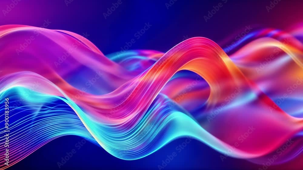 Canvas Prints vibrant abstract wave background