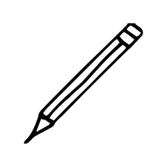 pencil hand drawn in doodle style. icon, sticker.