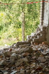 Ruined building, view from inside