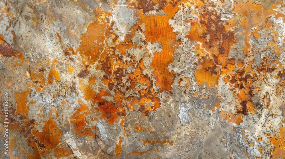 Sticker background with textured rusty marble wall