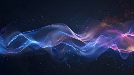 Abstract dynamic wave energy visual vector. Ganerative AI