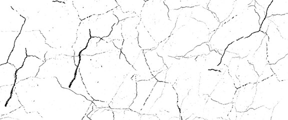 Vector realistic cracks on dry surface on transparent abstract background with a cracked grunge texture.
