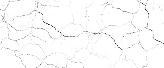 Vector realistic cracks on dry surface on transparent abstract background with a cracked grunge texture.
