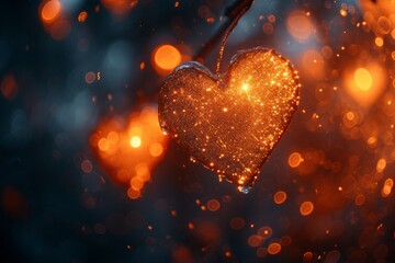 Obraz premium aesthetic background, Concept creative idea of valentines and women s day, bokeh heart on bokeh background