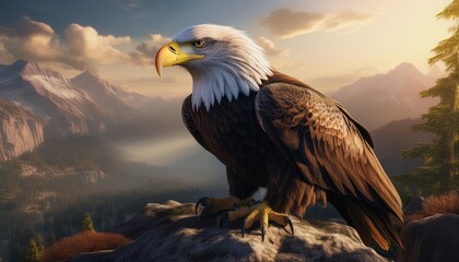 Fototapeta premium american bald eagle
