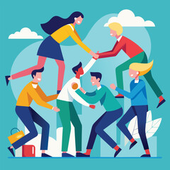 Community care, Community help, Community Health concept vector use for various. 